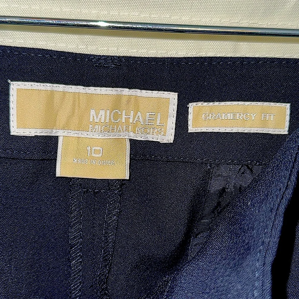MICHAEL KORS GRAMERCY FLARED LEG PANTS BLACK SZ 10 - Picture 12 of 12